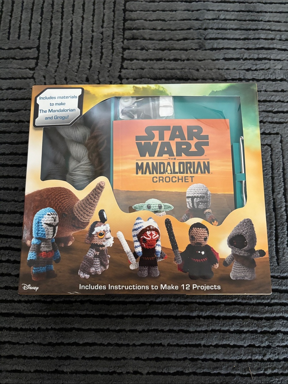 Star Wars The Mandalorian Crochet Kit - Orange, Teal, Brown, Gray, Black